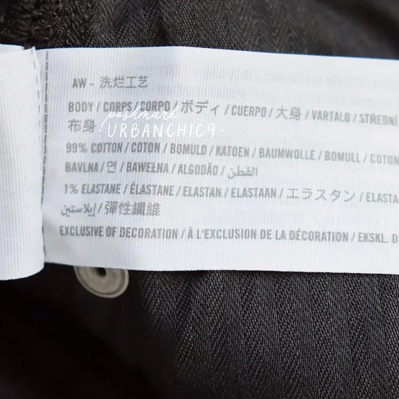 NWT ABERCROMBIE Curve Love 90s High Rise Straight Jean Gray Side Slit size 27 - Picture 13 of 14